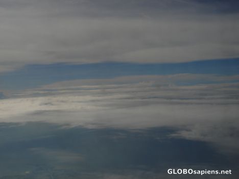 Postcard bandung from flight window