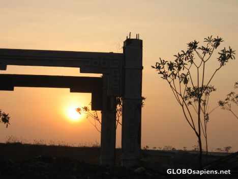 Postcard Sunrise at Kenjeran Park,Surabaya