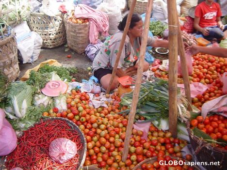 Postcard Weekend market at the mainland, Parapat