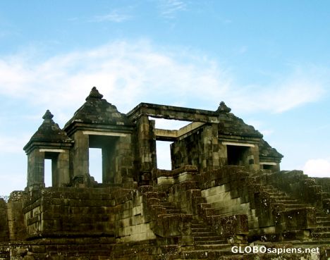 Postcard The front gate of ruins of Ratu Boko Palace