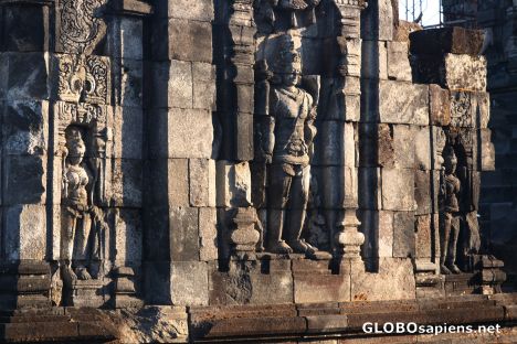 Postcard Prambanan sculpture 1