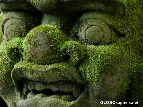 Postcard One of the timeless gods on Bali.