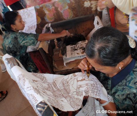 Postcard balinese painters