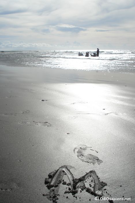 Postcard beach from aceh besar