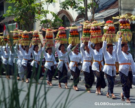Procession in Seminyak, Bali, Indonesia. Procession in Seminyak, Bali, Indonesia.