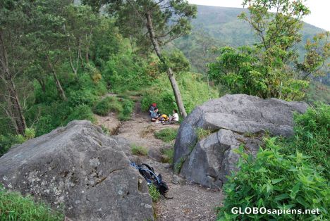 Postcard Watu Gajah - The Elephant Rock