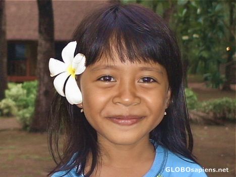 Postcard Gili girl