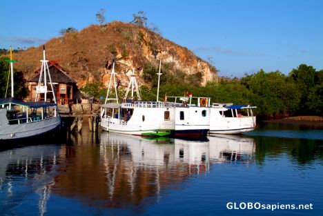 Postcard Komodo National Park Rinca Boat Landing