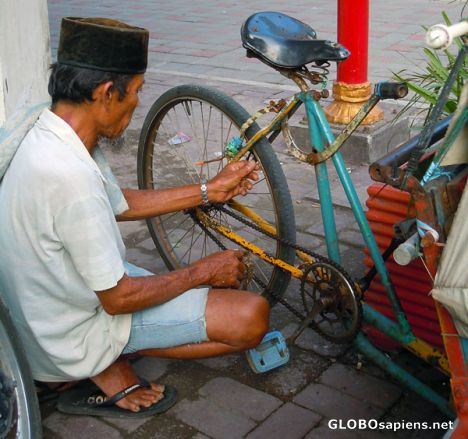Postcard Bicycle repairs