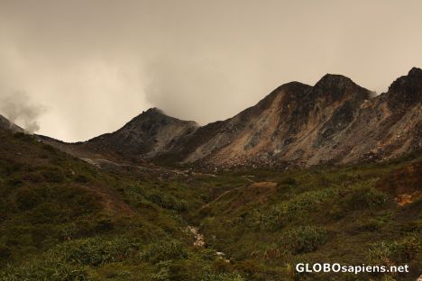 Postcard Approaching the crater