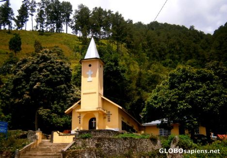 Postcard Village church