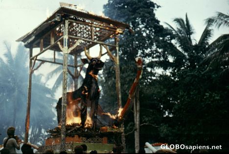 Postcard Cremation of a member of the royal family