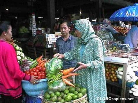 Postcard Bukit Mungsu market