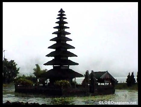 Postcard Bedugul, Pura Ulun Danu