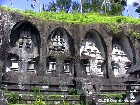 Postcard Gunung Kawi ,royal tombs