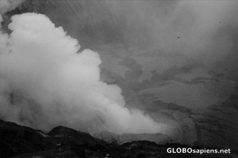 Postcard Mount Bromo Smoking