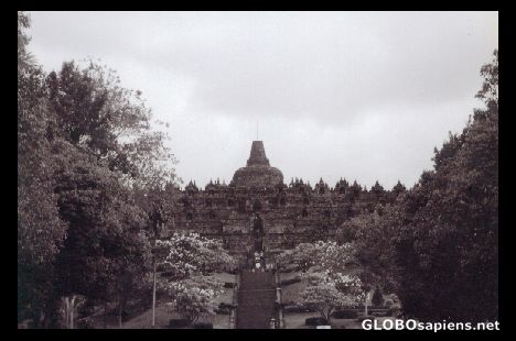 Postcard Closer View of Borabudur