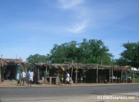 Postcard Alongside a highway in rural India