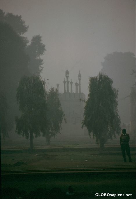 Postcard misty morning