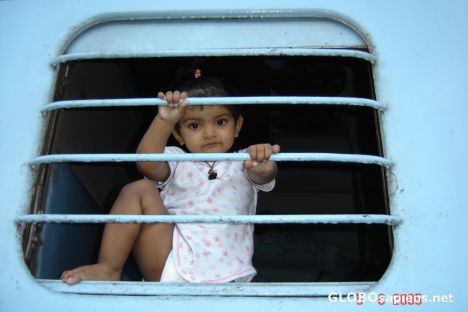 Postcard curious child