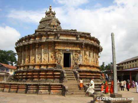 Postcard Vidyashankara temple at Sringeri