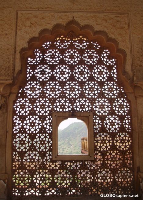 Postcard Window Screen in Amber Fort