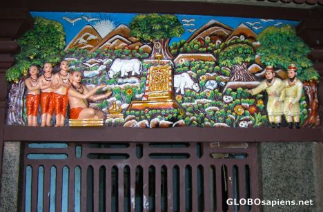 Postcard Paintings inside the sri krishna matha