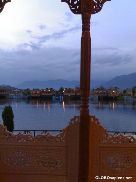 Postcard DAL LAKE INSIDE HOUSE BOAT,A VIEW OF DAL LAKE