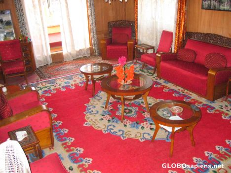 Postcard living room of Houseboat 