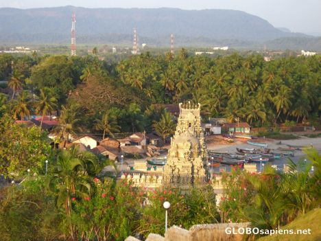 Postcard Murudeswara a beautiful town in coastal Karnataka