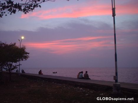 Postcard Sunset at Fort Kochi, Kerala, India