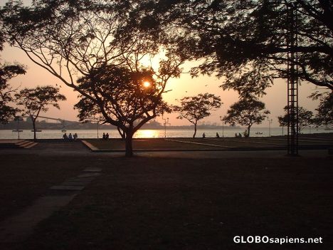 Postcard sunset in Kochi city