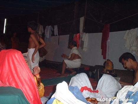 Postcard Krishnanattam Dance Drama - actors getting ready