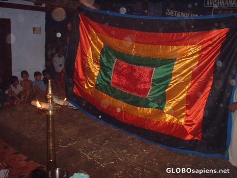 Postcard Krishnanattam dance Drama - The stage is set !