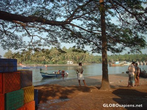 Postcard A fishing village near Kadalundi, Kozhikode