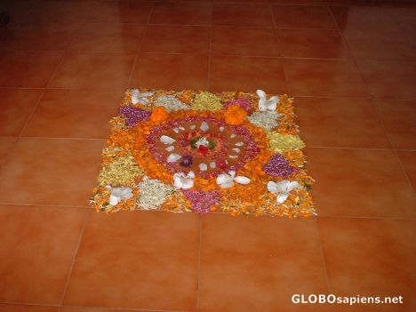 Postcard A closer look at the floral carpet decoration !
