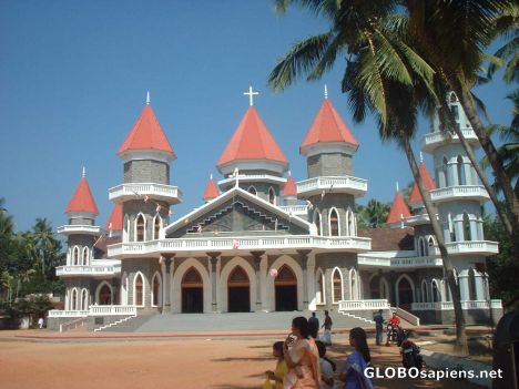 Postcard Stunning Church in Trissur, Ernakulam border.