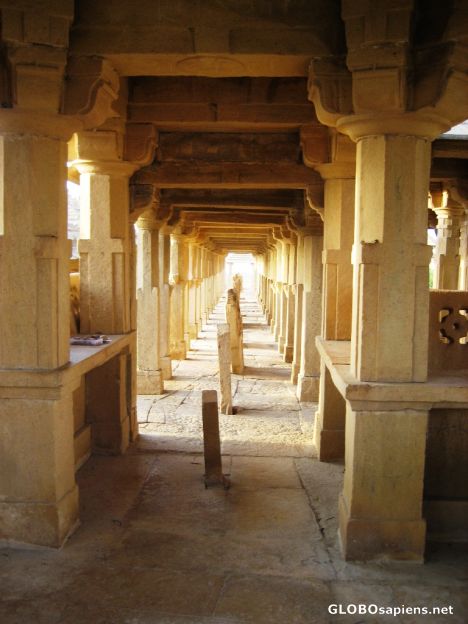 Postcard Bada Badg Cenotaphs-Row of Head Stones