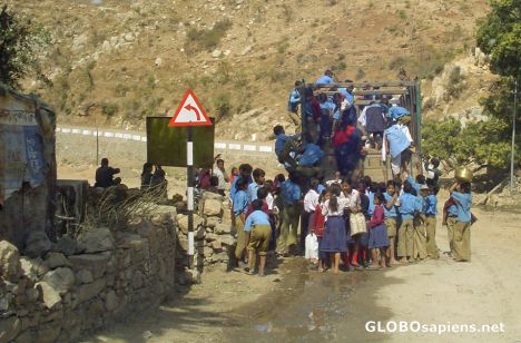 Postcard Schoolchildren