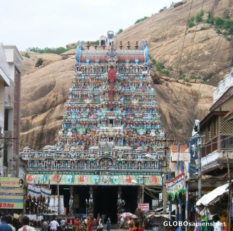 Postcard Thirupurakundram- gupuram 1