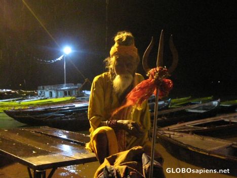 Postcard Baba by the Ganga