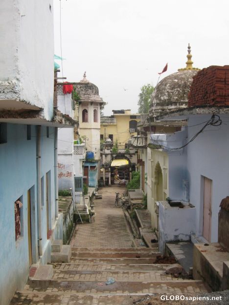 Postcard Street in old Orchha
