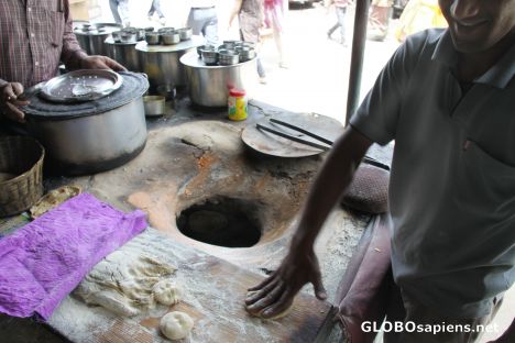 Postcard ... chapati in and outside of the tandoori