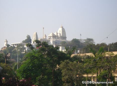 Postcard Birla temple from lumbini gardens