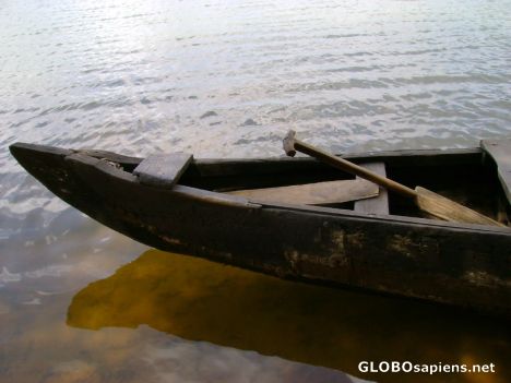 Postcard traditional kerala boat