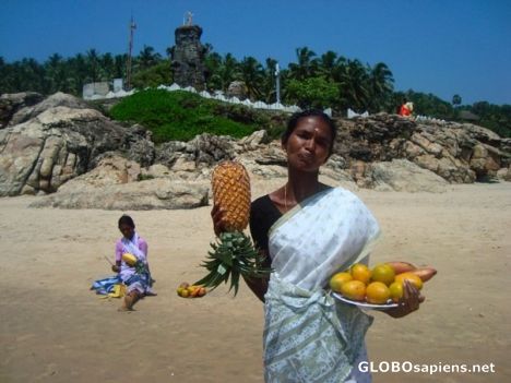 Postcard pineapple banana papaya...