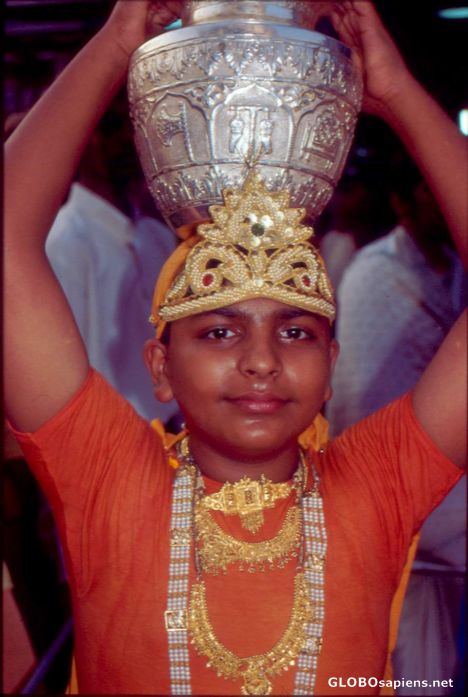Postcard Kid in a festival