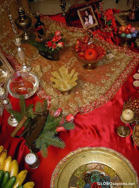 Postcard iranian wedding ceremony