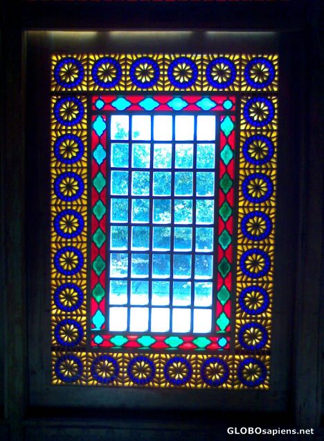 Postcard Rainbow of glass