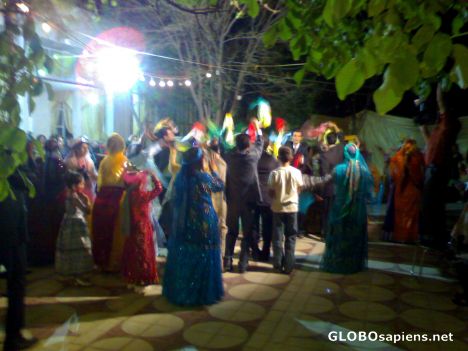 Postcard Dancing in tribe baseri